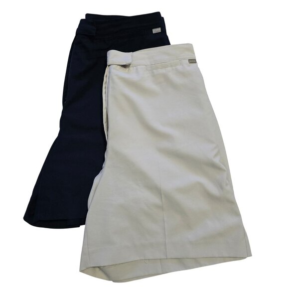 Liz Claiborne Pants - Set of 2 Liz Claiborne Women's Golf Shorts Beige & Navy Flat Front Size 12